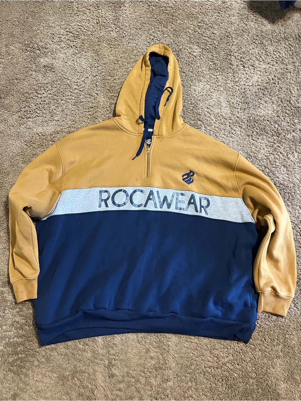 Vintage Rocawear “Jay-Z blue print” hoodie 00s size 6xl